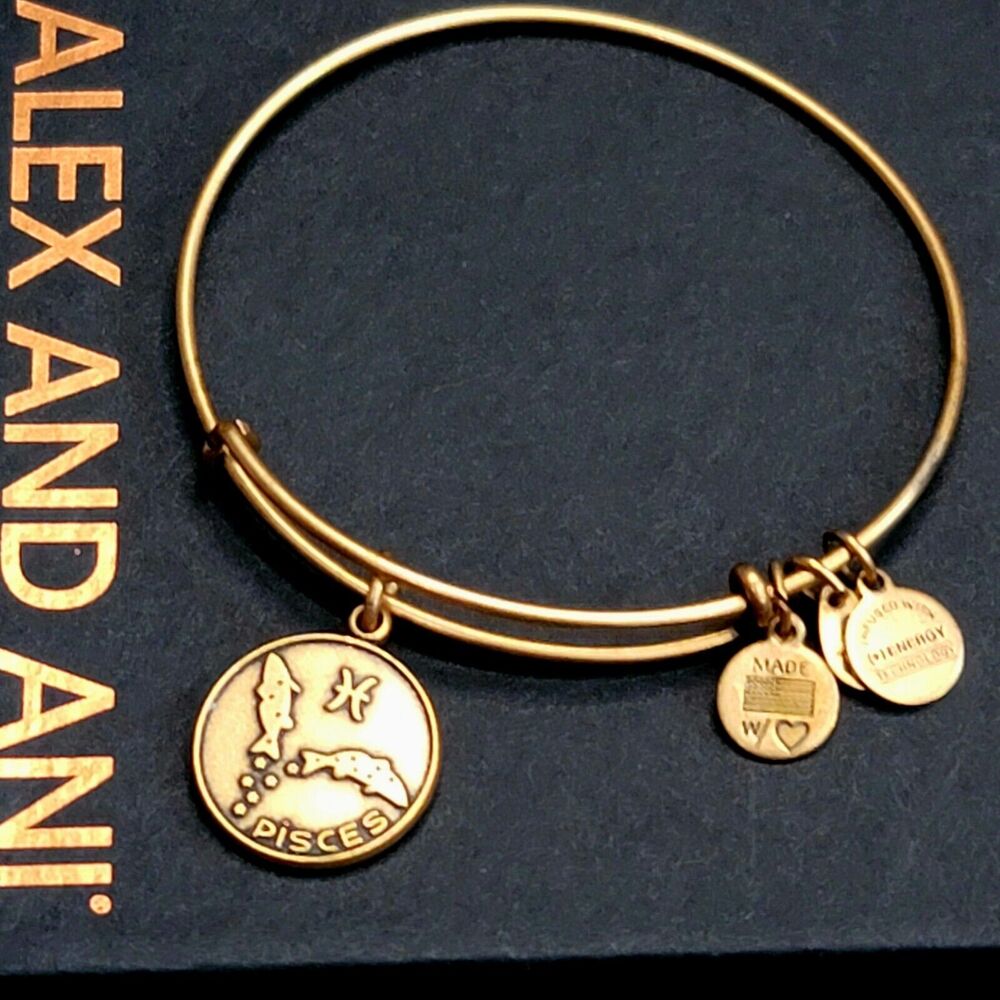 Alex and Ani Pisces Charm Bracelet